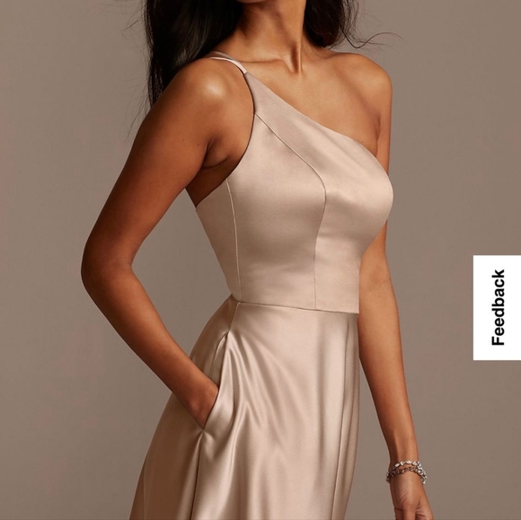 David's Bridal Dresses & Skirts - One Shoulder Bridesmaid Gown